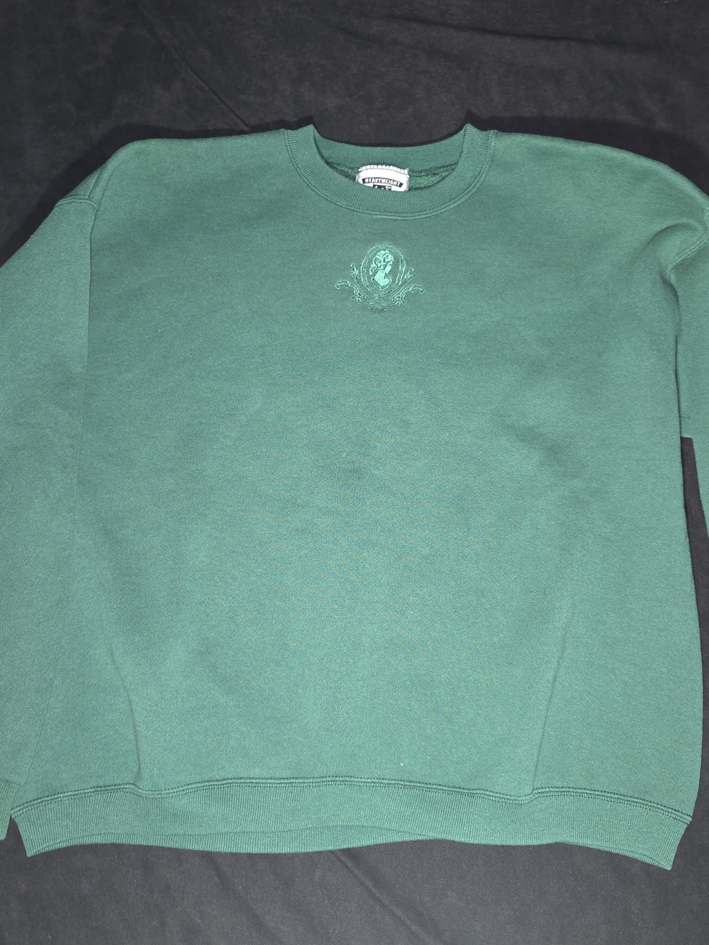 Lee Men's Forest Green Crewneck Sweatshirt with Chest Emblem